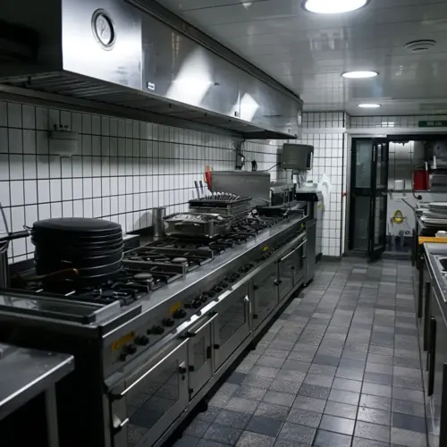 commercial  grills in a busy kitchen